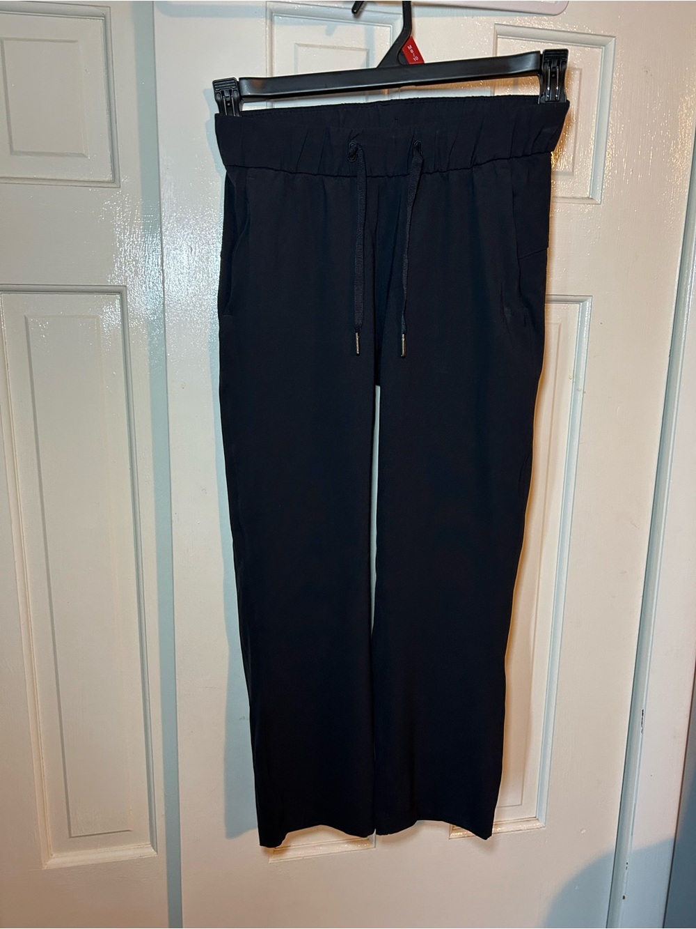 lululemon athletica Black Cropped Wide-Leg Drawstring Pants